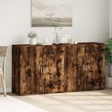 vidaXL Komoda 2 kosa dimljeni hrast 79x38x80 cm inženirski les | Shoptok.si