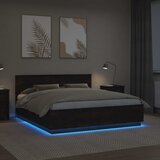  Krevetna konstrukcija S LED lampica Dimljeni hrast 200 x 200 cm | shoptok.hr