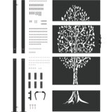 vidaXL Vrtna vrata Crna 105 x 175 cm Čelik s praškastim premazom | shoptok.hr