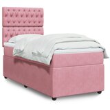 vidaXL spring krevet s madracem ružičasti 90x190 cm baršunasti | shoptok.hr