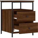  Noćni ormarić smeđa boja hrasta 44x45x60 cm konstruirano drvo | Eponuda.com