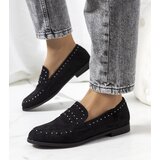 Gemre Black leather studded shoes Ishana | Shoptok.si