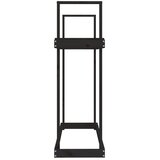  Stalak za drva za ogrjev crni 110x35x108,5 od masivne borovine | shoptok.hr
