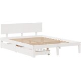 vidaXL Okvir kreveta s ladicama bez madraca bijeli 120x200 cm | shoptok.hr