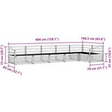  Set vanjskih sofa 6 kom. Prirodna Smeđa 404 x 166,5 x 73 cm | shoptok.hr