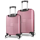 set kofera 8210, 2 dijela, ružičasto zlato
