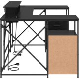 vidaXL Stol Crni hrast 182 x 101 x 87.5 cm Konstruirano drvo | shoptok.hr