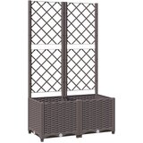 Maison Chic Cvetlično korito - Cvetlični Lonec z oporno mrežo rjavo 80x40x136 cm PP, (21789094) Cene