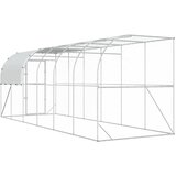  Kavez za piletinu uz zid Srebrna 600 x 200 x 215 cm | shoptok.hr
