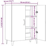 vidaXL Komoda boja hrasta artisan 70x34x90 cm od konstruiranog drva | shoptok.hr