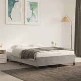  Okvir za krevet bez madraca svjetlosivi 140 x 190 cm baršunasti | shoptok.hr