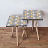 Hanah home 2Shp186 - White WhiteGreyYellow Nesting Table (2 Pieces) | ePonuda.com