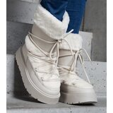 Light beige insulated lace-up snow boots decorated with fur Istiss | shoptok.hr