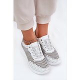 S. BARSKI Leather Perforated Sports Shoes Sneakers On Wedge White S.Barski | Shoptok.si