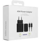 Samsung originalni Type-C stenski polnilec + Type-C na Type-C kabel PD 3A 45W EP-T4511XBEGEU črn | Shoptok.si