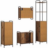  Set ormarića za kupaonicu 4 kom. Staro drvo 40 x 36 x 200,5 cm | shoptok.hr