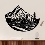 Wallity zidna dekoracija train, 55 x 73 cm, crna | ePonuda.com