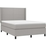  Box spring posteljni z vzmetnico svetlo siv 140x190 cm blago, (20884271) | Shoptok.si