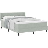 vidaXL Box Spring Krevet s Madracem Svjetlosiva 140x200 cm Baršun Cijene