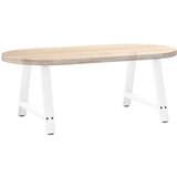  Noge za klubsko mizico v obliki črke A, 2 kosa, bele, 60 x (42-43) cm, jeklo, (22123551) | Shoptok.si