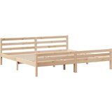 vidaXL Krevet s regalom za knjige bez madraca 200 x 200 cm od borovine | shoptok.hr