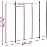  5-Panelni Pregrađivač Bež 250 x 220 cm Tkanina | Eponuda.com