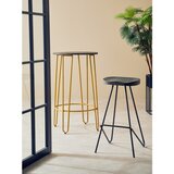 Premier Housewares Črn/v naravni barvi barsko stol iz masivnega bresta (višina sedeža 78 cm) District – | Shoptok.si