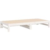  Izvlečna dnevna postelja bela 2x(90x190) cm trdna borovina, (20726054) | Shoptok.si