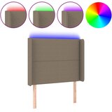  LED uzglavlje smeđesivo 103 x 16 x 118/128 cm od tkanine | shoptok.hr