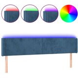  LED posteljno vzglavje temno modro 183x16x78/88 cm žamet | Shoptok.si