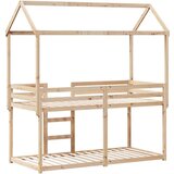  Krevet na kat s krovom 80 x 200 cm od masivne borovine | shoptok.hr