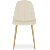  PADVA stolica - svijetlo bež baršun / noge od hrasta x 4 | shoptok.hr