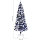  Umjetno božićno drvce bijelo-plavo 210 cm optička vlakna | shoptok.hr
