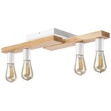  plafonski luster matte 4xE27/15W/230V bela/hrast | Eponuda.com