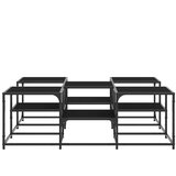  Stolić za kavu crni 121 x 121 x 40 cm od konstruiranog drva | Eponuda.ba