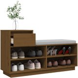 Ormarić za cipele boja meda 110x34x61 cm od masivne borovine | Eponuda.ba