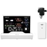 Manta vremenska stanica Windy, DCF, sat budilica, vanjski senzor, bijela MTO100W | shoptok.hr