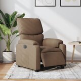  Električni naslonjač od tkanine smeđi | shoptok.hr