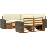 vidaXL Kotna sedežna garnitura z blazino 7 pcs Naravna in smetana, (5000283825) | Shoptok.si