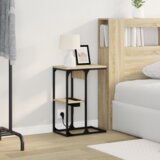 vidaXL Nočna omarica Sonoma Oak 41.5 x 26 x 60.5 cm Konstruiran les | Shoptok.si