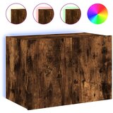 Maison Chic Stenska TV omarica - TV stojalo - Televizijska omarica z LED lučkami dimljeni hrast 60x35x41 cm, (21700401) Cene