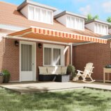 vidaXL Ručno uvlačiva tenda žuta i narančasta 450x350 cm | shoptok.hr
