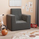  Dječja fotelja antracit od mekanog pliša | shoptok.hr