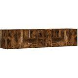 vidaXL Kotna omarica dimljeni hrast 200x40x45 cm inženirski les | Shoptok.si