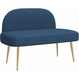  Oblikovana klupa s naslonjačem Plava 110 x 60 x 76 cm Poliester | shoptok.hr