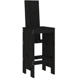  Barski stolci 2 kom crni 40 x 42 x 120 cm od masivne borovine | shoptok.hr