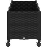  Vrtni saksija s kotačima Crna 120 x 40 x 44 cm PP | Eponuda.ba