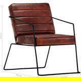  Fotelja od prave kože tamnosmeđa | shoptok.hr