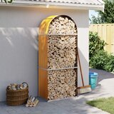 vidaXL Držač za cjepanice svjetlosmeđi 80x45x190 cm pocinčani čelik | shoptok.hr
