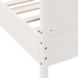  Posteljni okvir z vzglavjem bel 120x190 cm trdna borovina | Shoptok.si